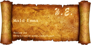 Wald Emma névjegykártya