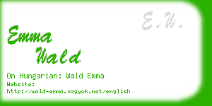 emma wald business card